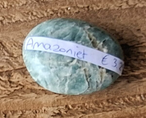 Amazoniet hand/ knuffelsteen - Afbeelding 2