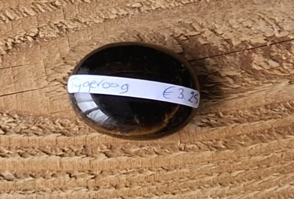 Tijgeroog geel hand/ knuffelsteen - Afbeelding 2