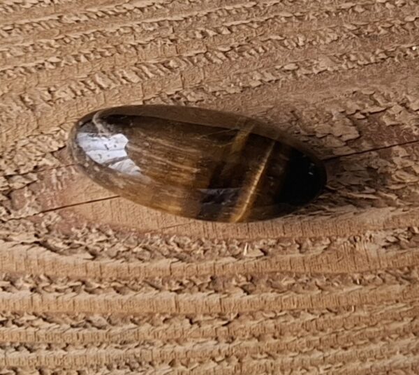 Tijgeroog geel hand/ knuffelsteen