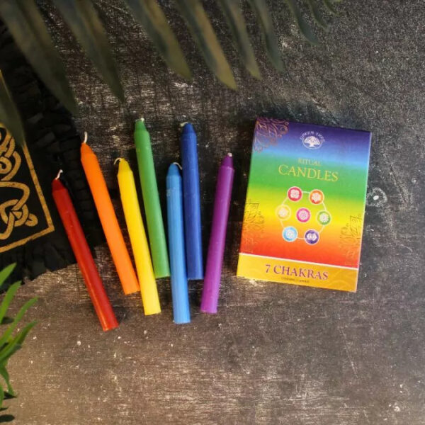 Ritual Candles 7 Chakra's ( Green Tree) - Afbeelding 2