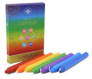 Ritual Candles 7 Chakra's ( Green Tree)