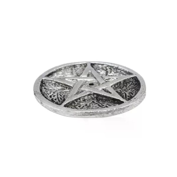 Wierookhouder Pentagram zilver( antiek finish) - Afbeelding 2