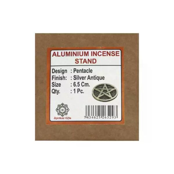 Wierookhouder Pentagram zilver( antiek finish) - Afbeelding 3