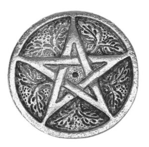 Wierookhouder Pentagram zilver( antiek finish)